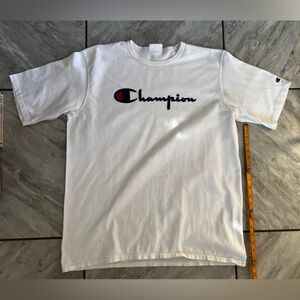Vintage Champion 2XL white T-shirt tee 90s Y2K